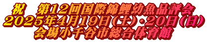 j@12񍑍ۋьci] 2025N419(y)E20() ꏬJs̈
